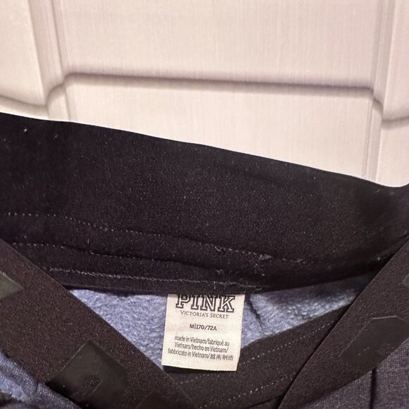 VS PINK Blue Camo Joggers with Black Band Top Size Medium - Picture 3 of 4